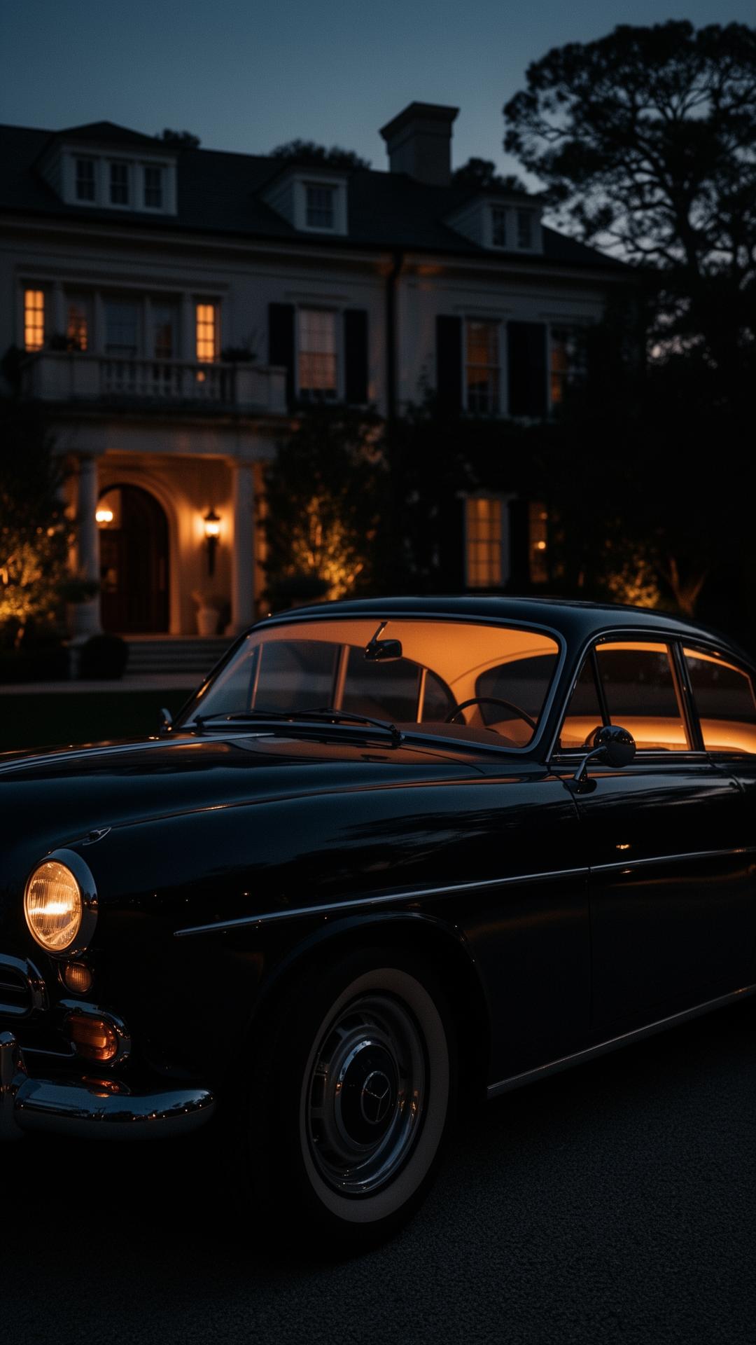 Classic motor car at a Cape estate